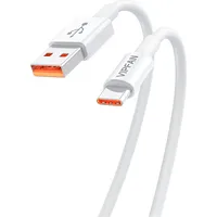 Usb to Usb-C cable Vipfan X17, 6A, 1.2M White X17Tc
