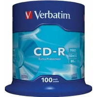 Verbatim Matricas Cd-R  700Mb 1X-52X Extra Protection, 100 Pack Spindle 023942434115
