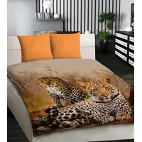 3D mikrosatīna gultas veļa 160X200 10 gepardu pāris 0989 BedYou 1640675