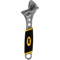 Adjustable Wrench with Plastic Handler Deli Tools Edl30108, 8 Silver
