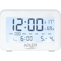 Adler Ad 1196W Pulkstenis ar modinātāju un termometru