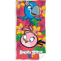 Angry Birds Rio dvielis 70X140 C 5107 sarkani ziedi 110452