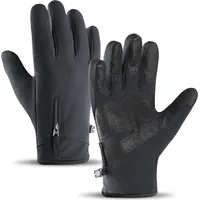 Anti-Slip winter phone sports gloves Size L - black Touchscreen Gloves Thickened 3 Black