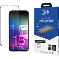 Apple iPhone 15 - 3Mk Hardglass Max screen protector Black230