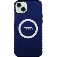 Audi Iml Big Logo Magsafe Case iPhone 15 Plus  14 6.7 niebieski navy blue hardcase Au-Imlmip15M-Q5 D2-Be Au-Imlmip15M-Q5/D2-Be
