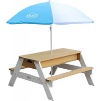 Axi Stół Piknikowy Nick z ławką, parasolem i pojemnikami 8717973933984