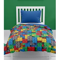Bērnu gultas pārklājs 170X210 bloki zils krāsains K54 113 Gultas 2337404