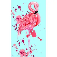 Bērnudārza dvielis 30X50 Flamingo piparmētru rozā 31077 bērnu kokvilna putns rokām 2300983