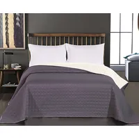 Decoking Dekoratīvs divpusējs gultas pārklājs 200X220 Salise ekri grafīts 5000131