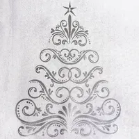 Dekoratīvais galdauts 140X180 Eulalia 1 Ziemassvētku balta sudraba eglīte 1162703