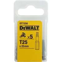 Dewalt-Akcesoria komplektā 5 gab. 1/4 uzgaļi Torx skrūvēm, izmērs Tx25/25Mm, Dewalt Dt7256-Qz