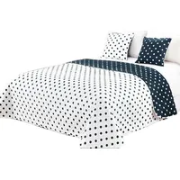 Divpusējs gultas pārklājs 220X240 gulta un tu, balti grafīta punkti, viens režģis 1942245