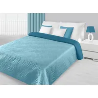 Divpusējs gultas pārklājs 220X240 Wave 04 Blue  Tirquoise 990785