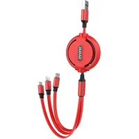 Dudao L8H cable 3In1 extendable 1.1M red L8H-Red