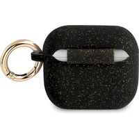 Gua3Sggek Guess Glitter Printed Logo Silicone Case for Airpods 3 Black
