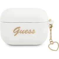 Guess case for Airpods Pro Guaplschsh white Silicone Heart Charm