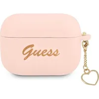 Guess case for Airpods Pro Guaplschsp pink Silicone Heart Charm