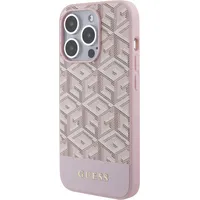Guess Pu G Cube Magsafe Case for iPhone 15 Pro Max Pink Guhmp15Xhgcfsep