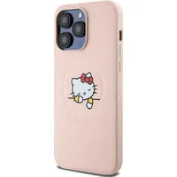 Hello Kitty Pu Asleep Logo Magsafe Case for iPhone 15 Pro Max Pink Hkhmp15Xpmhskp