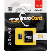 Imro memory card 16Gb microSDHC cl. 10 Uhs-I  adapter Microsd10/16Gadpuhs