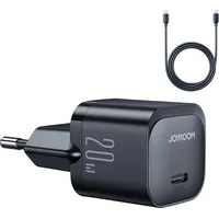 Joyroom Usb-C Pd 20W sienas lādētājs  kabelis Jr-Tcf02 melns 6941237126412
