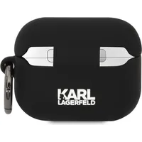 Karl Lagerfeld 3D Logo Nft and Choupette Silicone Case for Airpods Pro Black Klaprunkc