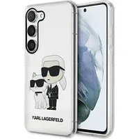 Karl Lagerfeld Iml Glitter and Choupette Nft Case for Samsung Galaxy S23 Transparent Klhcs23Shnkctgt