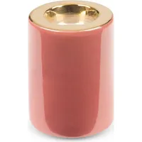 Keramikas svečturis Sibel 8X8X10 tumši rozā zelts 387495