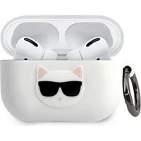 Klacapsilchwh Karl Lagerfeld Choupette Head Silicone Case for Airpods Pro White