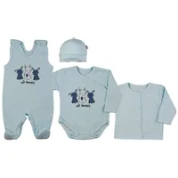 Koala Baby Bērnu veļas komplekts - 4 daļas 09-900 Zaķis Zils 56.Izm. 5901780139001