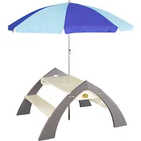 Koka daudzfunkcionāls komplekta galds  soliņi lietussargs A031.021.00