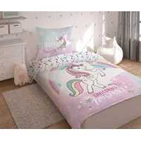 Kokvilnas gultasveļa 140X200 Unicorn 7893 zirgs ponijs varavīksne 2919 A 2041067