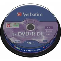 Matricas DvdR Dl Verbatim 8.5Gb Double Layer 8X Azo, 10 Pack Spindle 43666V