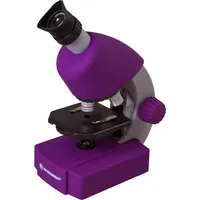 Mikroskops,Bresser Juniors 40X-640X Violets ar eksperimenta komplektu, telefona adapter Art653344