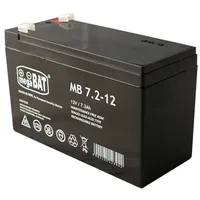 Mpl Power Elektro megaBAT Mb 7.2-12 Ups battery Lead-Acid accumulator Vrla Agm Maintenance-Free 12 V 7,2 Ah Black