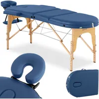 Physa Pārnēsājams salokāms masāžas gultas galds ar koka rāmi Colmar Blue līdz 227 kg zils 10040466