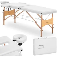 Physa Vannes White saliekamais masāžas gultas galds ar koka rāmi - balts 10040590