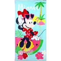 Pludmales dvielis 70X140 Mini Minnie Mouse Flamingo palmas arbūzs tirkīzs paradīzes brīvdienas 360G/M2 bērniem 3491 Min-H-Towel-161
