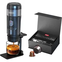 Portable 3-In-1 coffee maker with 15 bar pressure adapter and case 80W Hibrew H4-Premium New H4A