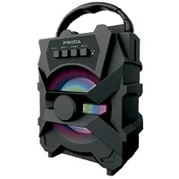 Proda Xunshen pārnēsājamais bezvadu Bluetooth skaļrunis Fm radio  Sd karšu lasītājs Aux Usb melns Pd-S500 Black