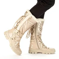 Rieker W Rkr640 waterproof high snow boots, beige