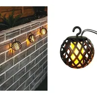Saska Garden Kinkiet Lampki solarne - kule ogniowe Led, 5 sztuk universal 1032122