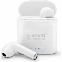 Savio Tws-01 Airpods Bluetooth 4.2 Stereo Austiņas ar Mikrofonu Mmef2Zm A Analogs Baltas Sa-Tws-01