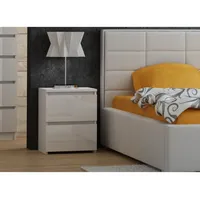 Top E Shop Topeshop M2 Biel Połysk Front nightstand/bedside table 2 drawers White