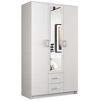 Top E Shop Topeshop Romana 120 Biel bedroom wardrobe/closet 6 shelves 3 doors White Kpl
