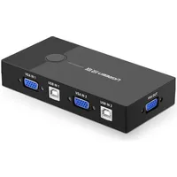 Ugreen 30357 Kvm Switch Box 2-Port Vga Video Adapter 2 in 1 Black