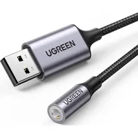 Ugreen Cm477 Audio Adapter, Usb to Mini Jack 3.5Mm Aux Grey 30757