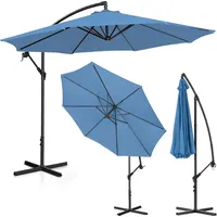 Uniprodo Dārza lietussargs uz rokas, apaļš noliecams, diam. 300 cm zils 10250537