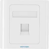 Vention 1-Port Keystone Wall Plate 86 Type Ifaw0 White