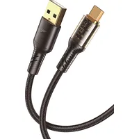 Xo Clear cable Nb229 Usb - microUSB 1,0 m 2,4A black Nb229Bk